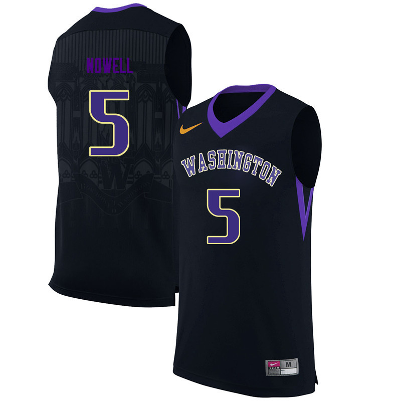 Men Washington Huskies #5 Jaylen Nowell College Basketball Jerseys Sale-Black